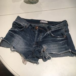 Free People Dark Denim Shorts